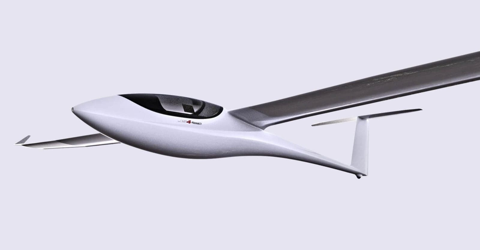 Studio-Seitenansicht des JS4 Rengeti Segelflugzeugs