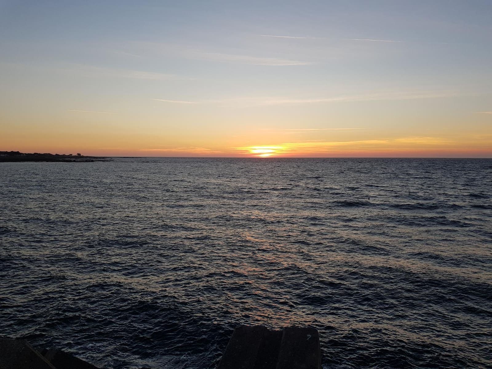 Sunset over the Atlantic seen from the beach of Île-d'Yeu
